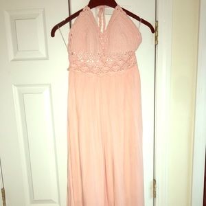 Maxi dress with lace cut outs